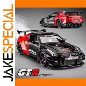 1:24 GTR Diecast Model Car with Light and Sound