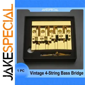 Vintage 4-String Bass Bridge in Shiny Gold
