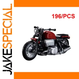 SLUBAN Red BMW Motorcycle Building Blocks Model