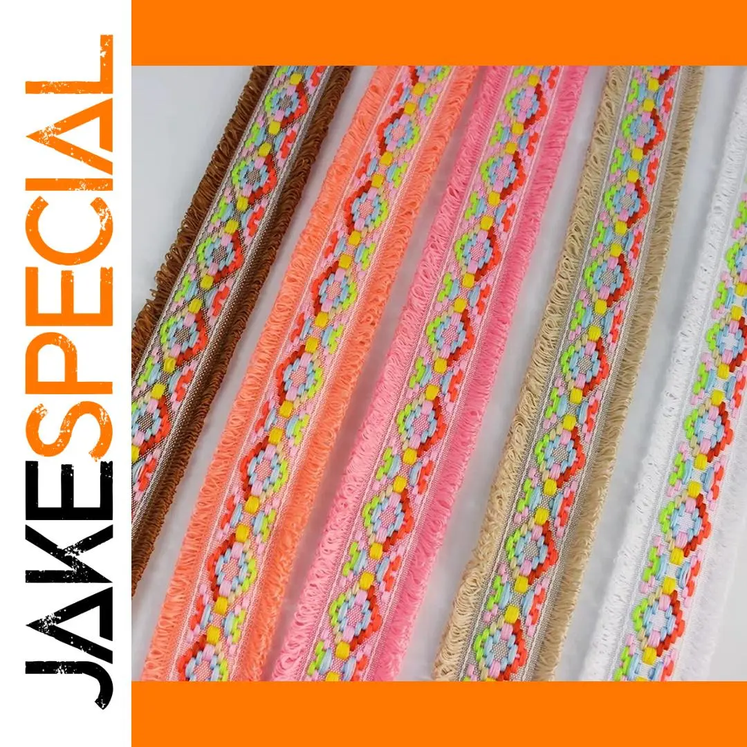 Colorful Jacquard Lace Ribbon 4.3cm x 2 Yards 1 Colorful Jacquard Lace Ribbon 4.3cm x 2 Yards