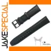 Vintage Black Leather Watchband 22cm for Smartwatches