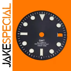 28.5mm Black GMT Watch Dial for NH34 NH35