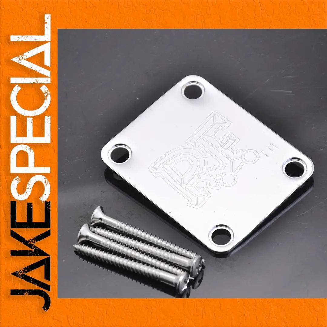 Shiny Chrome Electric Guitar/Bass Neck Plate 8038 1 Shiny Chrome Electric Guitar/Bass Neck Plate 8038
