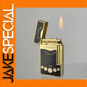 Luxury Butane Lighter in Black-Gold or Black-Silver