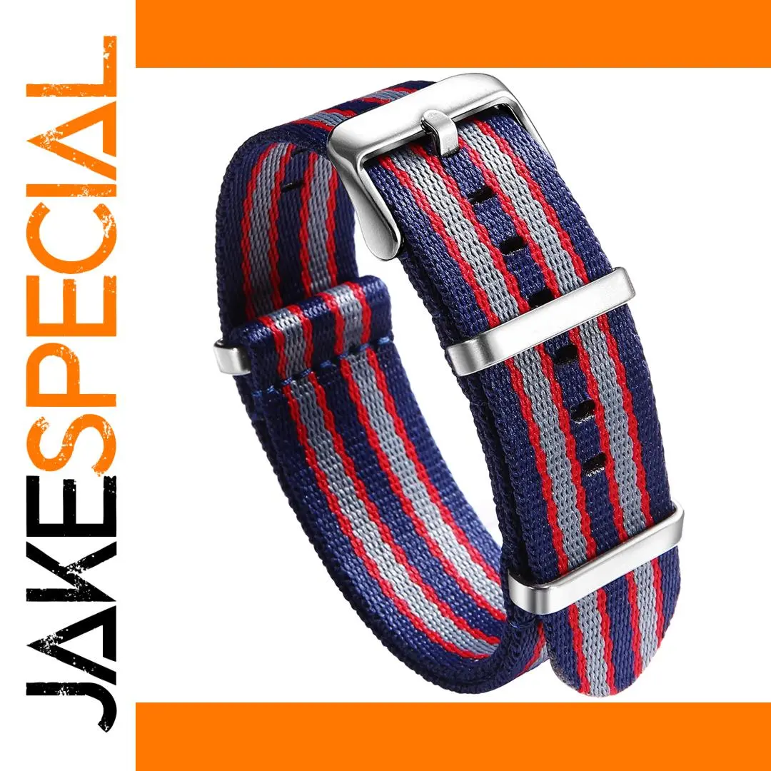 Navy Blue Nylon Watch Band for 20mm 22mm 1 Navy Blue Nylon Watch Band for 20mm 22mm