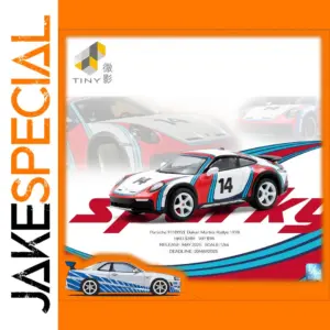 Tiny Sparky Porsche 911 992 Dakar Model 1:64 Scale