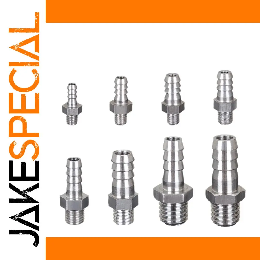 M3 to M16 Metric Hose Barb Fittings 1 M3 to M16 Metric Hose Barb Fittings