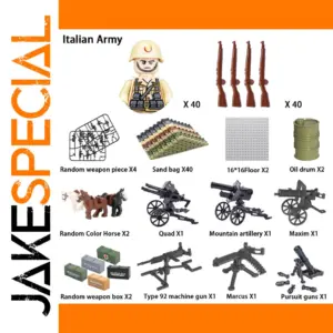World War II Military Building Kit with 40 Minifigures