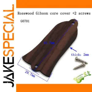 Rosewood Bell-Shaped Truss Rod Cover for Guitars