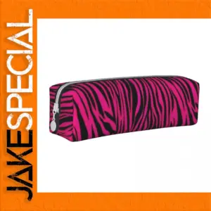 Gothic Pink Zebra Stripes Pencil Case