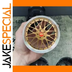 4-Inch Gold BBS Wheel Model Hub