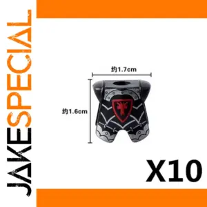 Set of 10 Black Armor Building Block Accessories