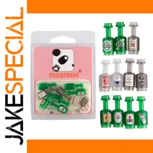 Miniature Beverage Bottle Accessory Set for Blocks