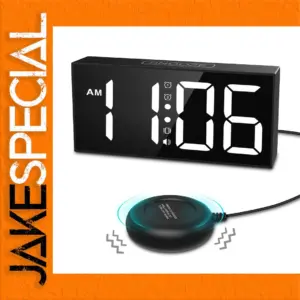 ORIA Vibrating Alarm Clock with 7.5-inch Display
