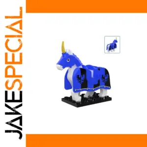 Stylized Unicorn Horse Building Block Toy