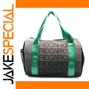 Green and Gray Racing Duffle Bag