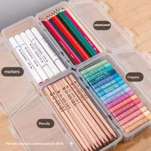 Transparent Pencil Case for Stationery Organization 10 A0f1669a98d434170a34ec3e6bd7e6325o