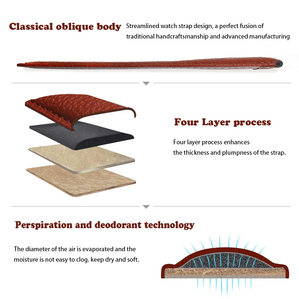 SAMCO Genuine Leather Watch Band 12mm-24mm Sizes 4 SAMCO Genuine Leather Watch Band 12mm-24mm Sizes - Image 4