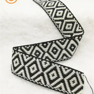 1 Inch Geometric Jacquard Ribbon 5 Yards Roll 46 H00a359f77915460a92f5c2427f4172fdf