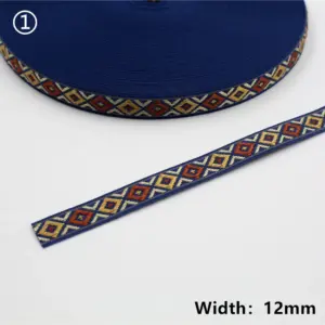 Vibrant Geometric Rhombus Jacquard Ribbon 5 Yards 65 H01cd257c8ae343498807941455d7a2beP
