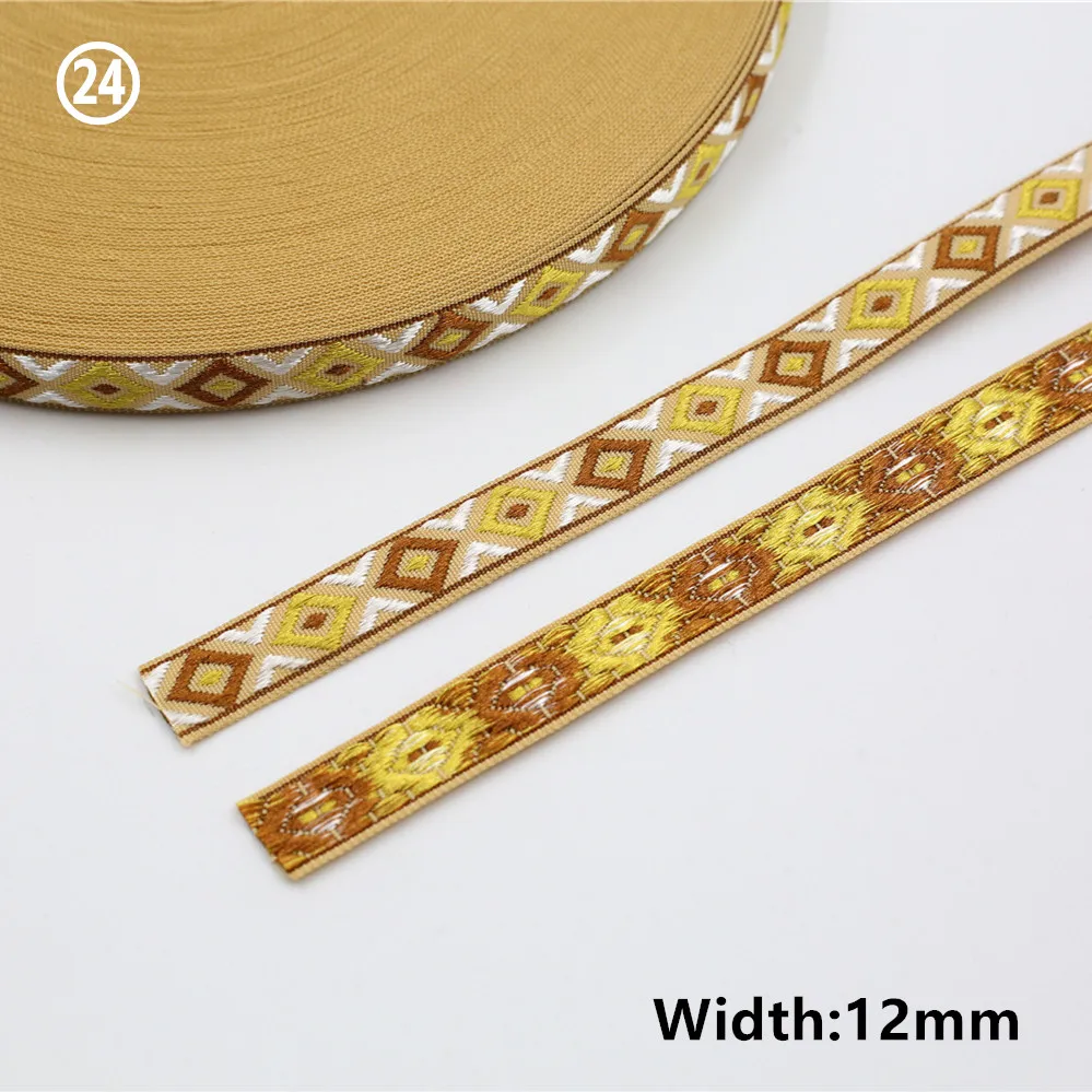 Vibrant Geometric Rhombus Jacquard Ribbon 5 Yards 37 Vibrant Geometric Rhombus Jacquard Ribbon 5 Yards - Image 37