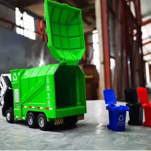 1:50 Scale Vintage Green Garbage Sanitation Truck 8 H063a0d57c12b4580beb4feec40474a621