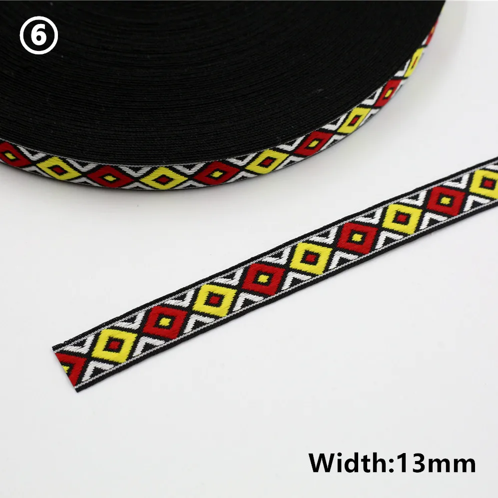 Vibrant Geometric Rhombus Jacquard Ribbon 5 Yards 23 Vibrant Geometric Rhombus Jacquard Ribbon 5 Yards - Image 23