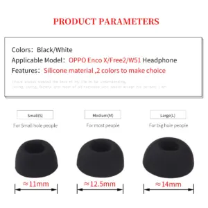 Silicone Ear Tips for OPPO Enco Models 9 H1ab6b52a736848dc9571b1423d3c24ceI