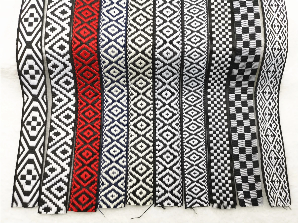 1 Inch Geometric Jacquard Ribbon 5 Yards Roll 3 1 Inch Geometric Jacquard Ribbon 5 Yards Roll - Image 3