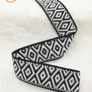 1 Inch Geometric Jacquard Ribbon 5 Yards Roll 44 H234f27b2244a441da18cc77c33a216ae4