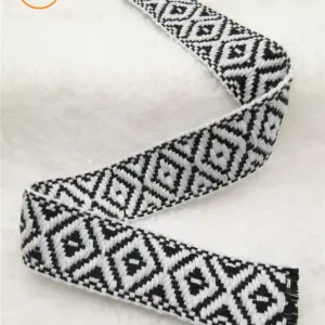 1 Inch Geometric Jacquard Ribbon 5 Yards Roll 33 H269ff4bcab444b9d979294fd7ae4c2d7D