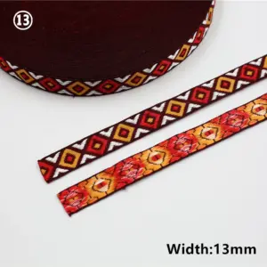 Vibrant Geometric Rhombus Jacquard Ribbon 5 Yards 53 H28c9c81b2717408891ec49b8e6c52ae7P