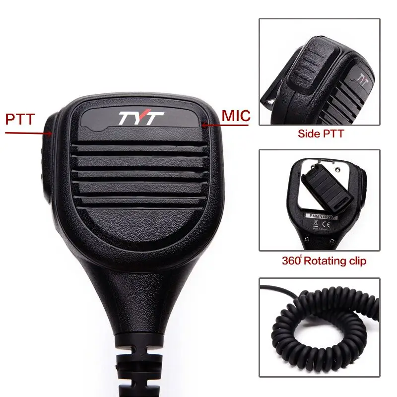 TYT IP54 Waterproof Speaker Microphone for Radios 2 TYT IP54 Waterproof Speaker Microphone for Radios - Image 2
