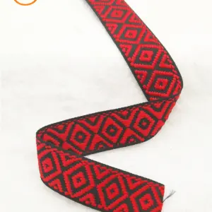 1 Inch Geometric Jacquard Ribbon 5 Yards Roll 43 H2fe779c87d184b84bfed6baddcfb6ac34