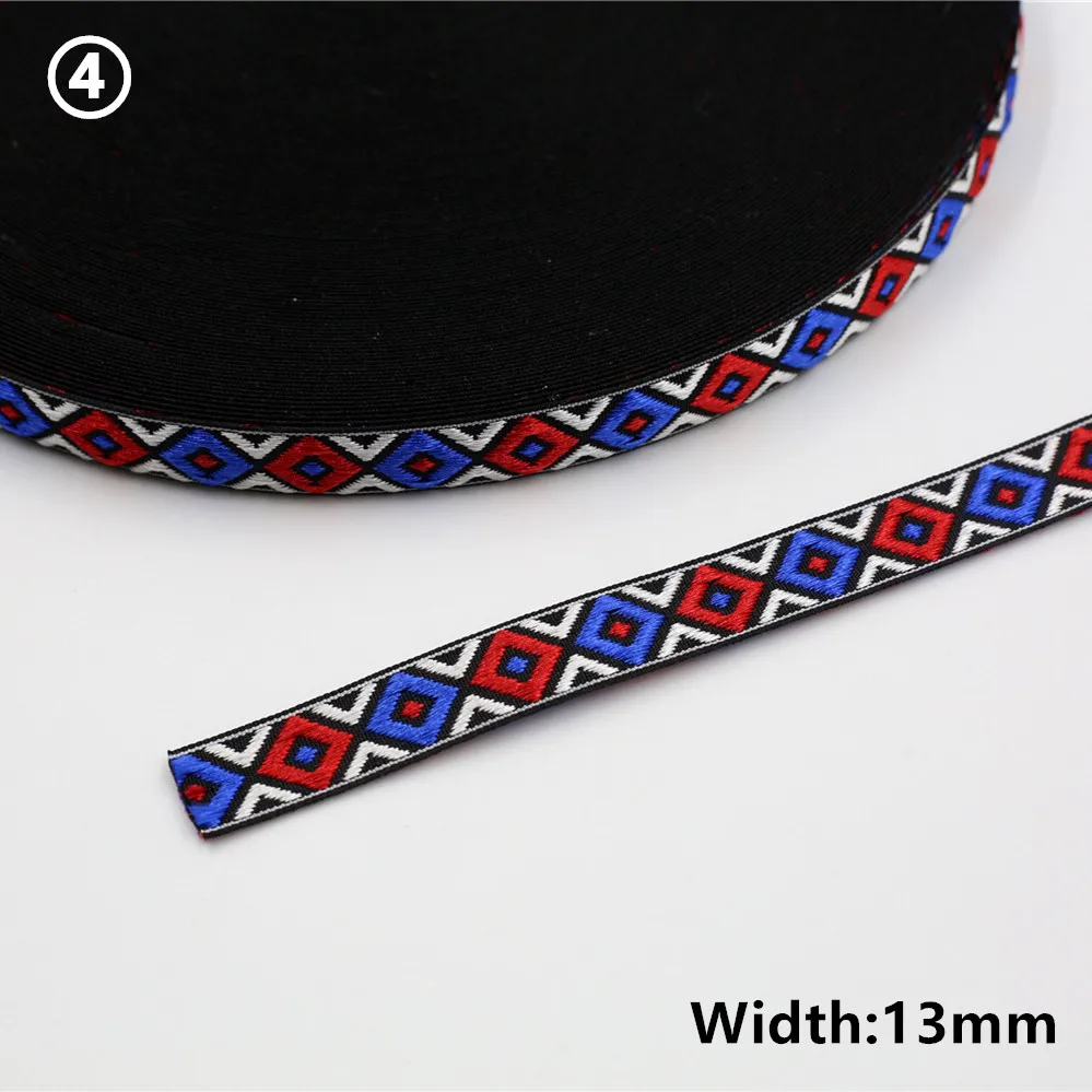 Vibrant Geometric Rhombus Jacquard Ribbon 5 Yards 25 Vibrant Geometric Rhombus Jacquard Ribbon 5 Yards - Image 25