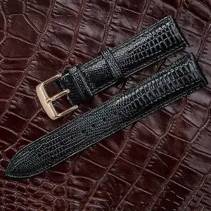 Elegant Black Lizard Texture Leather Watchband 13 H3edafa60ec3848d7a6de3979c3a7ebaae 4