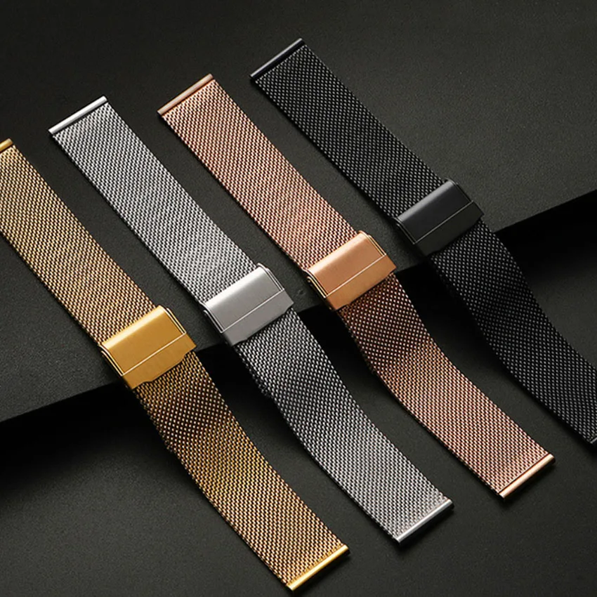 Milan Stainless Steel Mesh Watch Band 19 cm 6 Milan Stainless Steel Mesh Watch Band 19 cm - Image 6