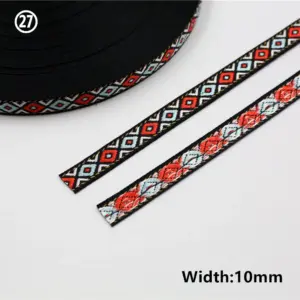 Vibrant Geometric Rhombus Jacquard Ribbon 5 Yards 71 H45448e5c10974753b6a74b598ad4a936l