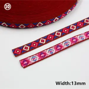 Vibrant Geometric Rhombus Jacquard Ribbon 5 Yards 56 H49f5ac6e0ba24e6ab03ffacb08ff459bQ