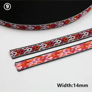 Vibrant Geometric Rhombus Jacquard Ribbon 5 Yards 57 H511632d1ece7492ea6f9539f276a1baek