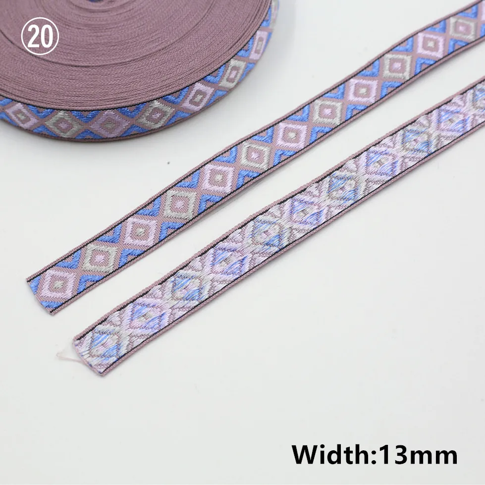 Vibrant Geometric Rhombus Jacquard Ribbon 5 Yards 9 Vibrant Geometric Rhombus Jacquard Ribbon 5 Yards - Image 9