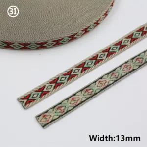 Vibrant Geometric Rhombus Jacquard Ribbon 5 Yards 67 H70b6b2b501ed43b3b09bd00f09117959l