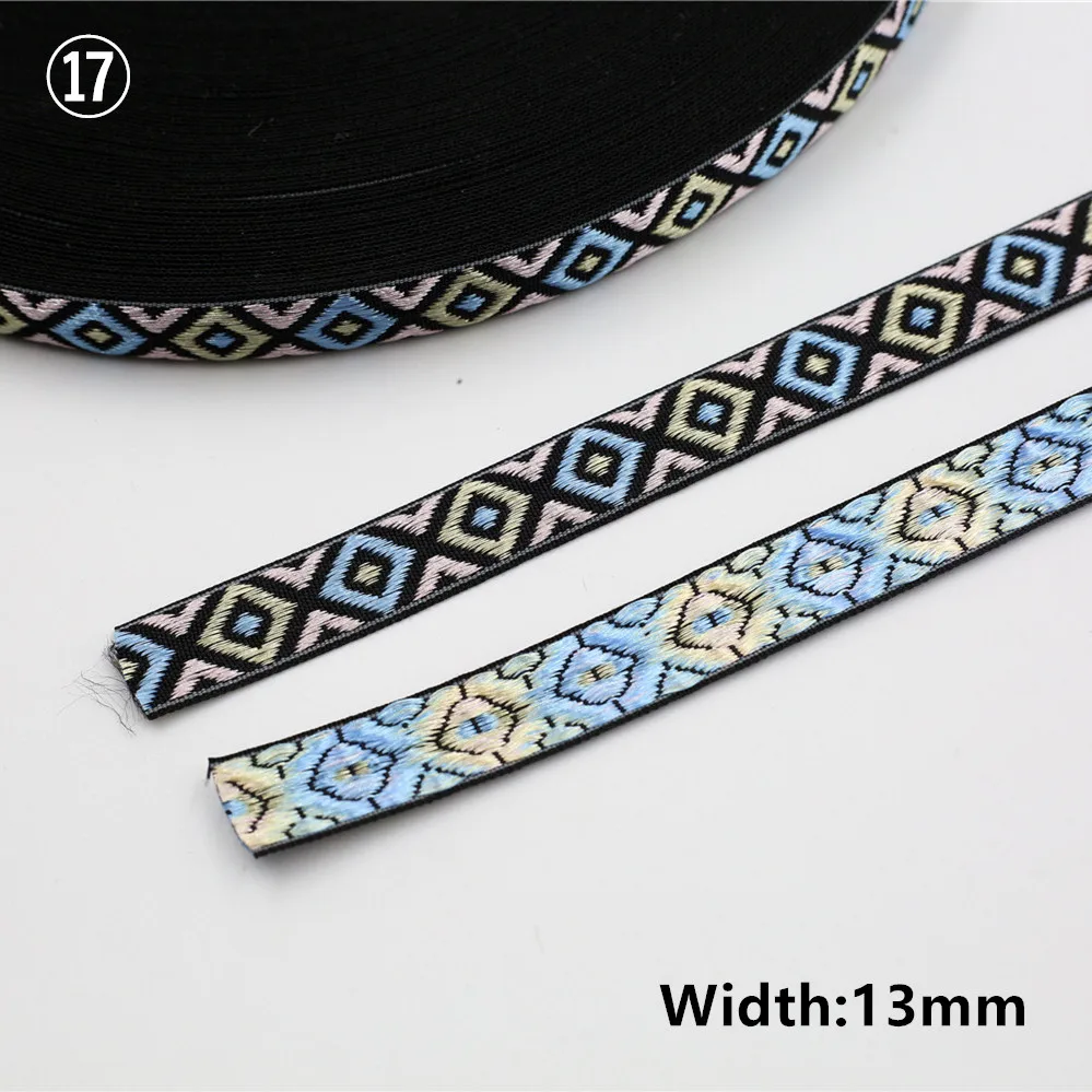 Vibrant Geometric Rhombus Jacquard Ribbon 5 Yards 12 Vibrant Geometric Rhombus Jacquard Ribbon 5 Yards - Image 12
