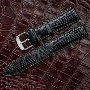Elegant Black Lizard Texture Leather Watchband 9 H729b909b8844416ea61a2e276c990470X 4