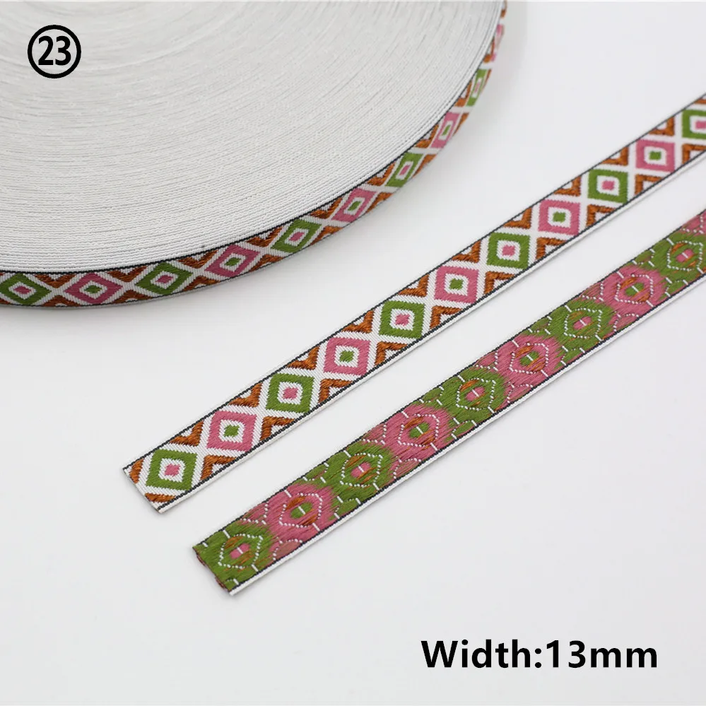 Vibrant Geometric Rhombus Jacquard Ribbon 5 Yards 38 Vibrant Geometric Rhombus Jacquard Ribbon 5 Yards - Image 38