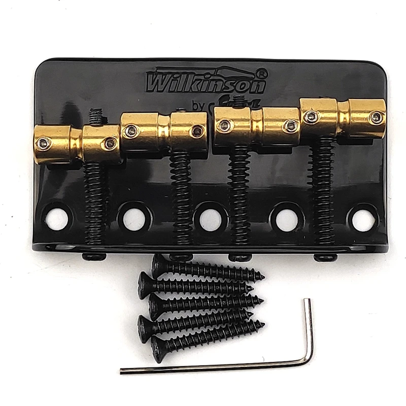 WBBC Bass Guitar Bridge with Brass Saddles 8 WBBC Bass Guitar Bridge with Brass Saddles - Image 8