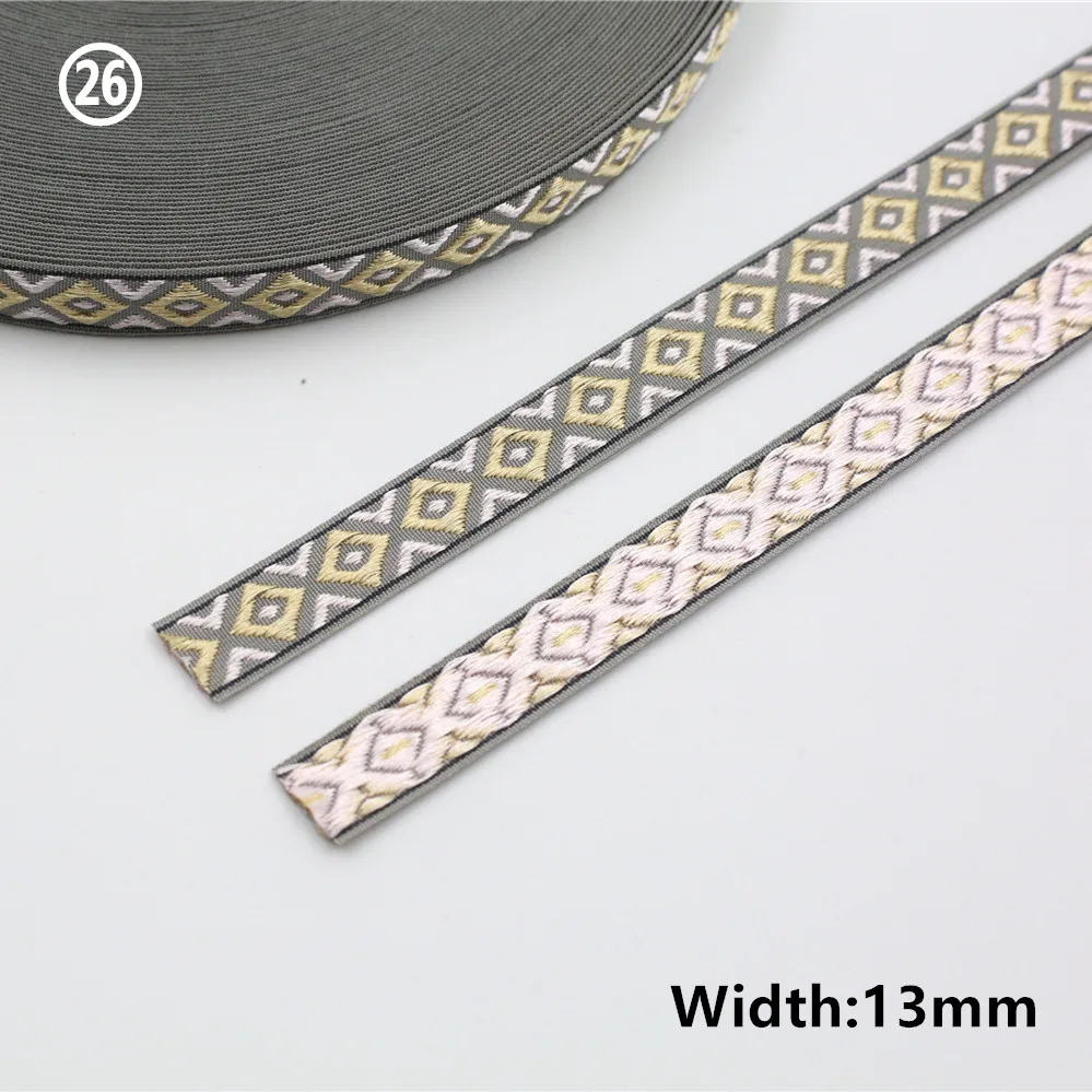 Vibrant Geometric Rhombus Jacquard Ribbon 5 Yards 35 Vibrant Geometric Rhombus Jacquard Ribbon 5 Yards - Image 35