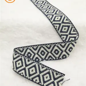 1 Inch Geometric Jacquard Ribbon 5 Yards Roll 32 H96114818af48414882b9f759fe0c9fa7d