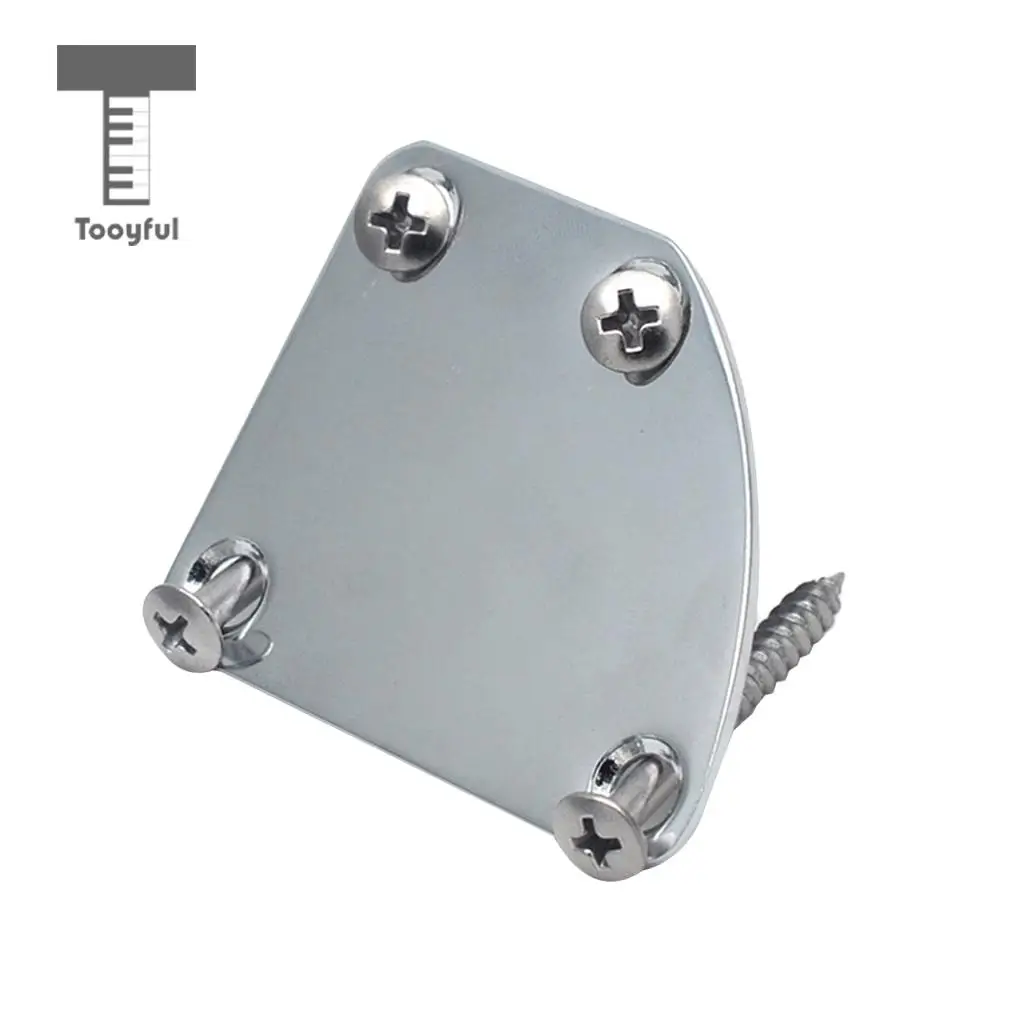 Chrome Electric Guitar Neck Plate for Strat Tele 5 Chrome Electric Guitar Neck Plate for Strat Tele - Image 5