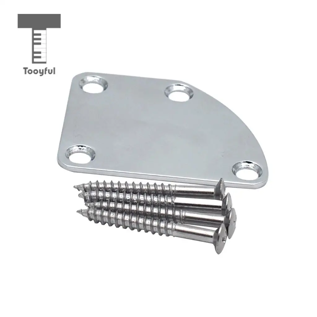 Chrome Electric Guitar Neck Plate for Strat Tele 2 Chrome Electric Guitar Neck Plate for Strat Tele - Image 2